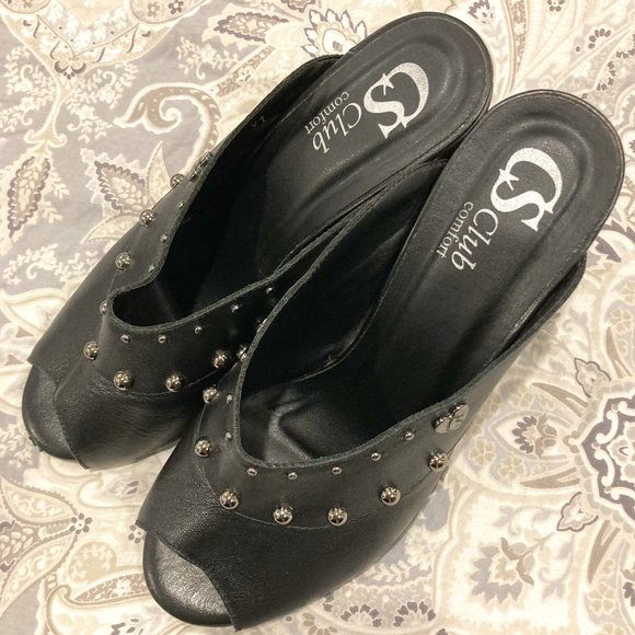 Carmen Steffens high heels black leather sandals - Picture 2 of 9